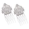 3 Pcs Silver Metal Side Comb Dunhuang Hair Ornaments Hairpin Decorative Bridal Hair pieces Hair Pin