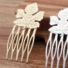 10 Pcs Golden Mini Metal Side Comb Maple Leaf Decorative Hairpin Wedding Veil Hair Clip Comb Hair Pin