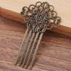 3 Pcs Retro Bronze Metal Side Comb Traditional Han Chinese Dress Hairpin Decorative Bridal Hair Accessories Hair Pin