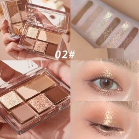 Mini Color Matching Eye Shadow Plate Pearlescent Matte Large (Option: 02color)