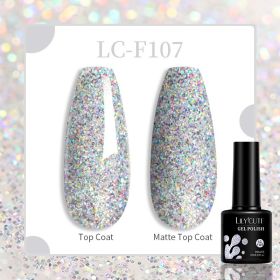 184 Colors Full Set Nail Glue Set Matte Nail Art Non-wash Sealing Layer Nail Polish Gel Base Gel (Option: F107)