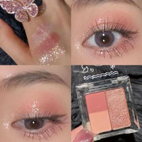 Pink-purple Eye Shadow Disc Sequins Pearlescent Student Party White Glitter (Option: 05color)