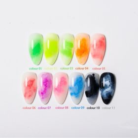 Fluorescent Bright Ink Halo Dye Bubble Nail (Option: SectionC011)