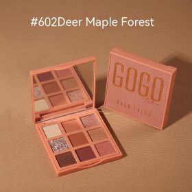 Gold Foil Chocolate Eye Shadow Plate Beginner (Option: 602 Elk Maple Grove)