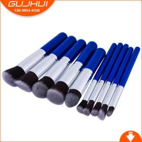 Makeup Brush Suit Makeup Tools Powder Foundation (Option: 10 Blue Silver MINI)