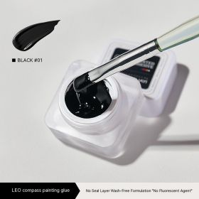 UV Polish Three Primary Colors Painted (Color: Black)