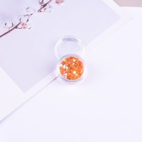 3mm Heart Laser Sequin Decorative Patch (Color: Orange)