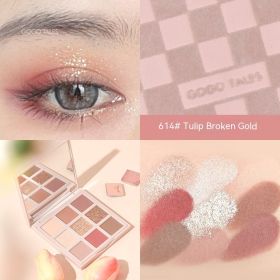 Gold Foil Chocolate Eye Shadow Plate Beginner (Option: 614 Tulip Petty Gold)