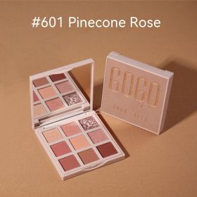 Gold Foil Chocolate Eye Shadow Plate Beginner (Option: 601 Pine Cone Wood Rose)