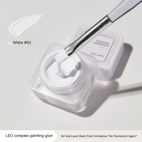 UV Polish Three Primary Colors Painted (Color: White)