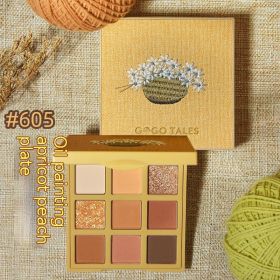 Gold Foil Chocolate Eye Shadow Plate Beginner (Option: Apricot Peach Plate)