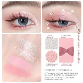 Three Colors Eye Shadow Powder Fine And Easy To Use (Option: 05 Adzuki Beans Broken Flash)