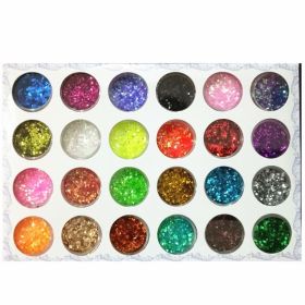 Nail Glitter 24 Color Glitter (Option: 24color sequins)