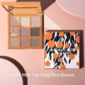 Gold Foil Chocolate Eye Shadow Plate Beginner (Option: 609 Milk Tea Gray Beige Brown)