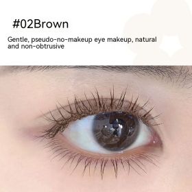 Three-dimensional Curling Metal Steel Tube Mascara Waterproof Long (Option: 02 Brown)
