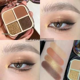 GlamColour Fire Paint Four Color Eyeshadow Palette (Option: Xiaguang)