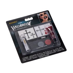 Halloween Dressing Cosmetics Cross-border Black Lipstick Smoky Makeup Plasma Stickers Halloween Painted Set (Option: WH 235)