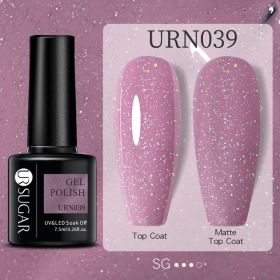 Black White Red Glitter Color Gel Nail Polish Matte (Option: URN039)
