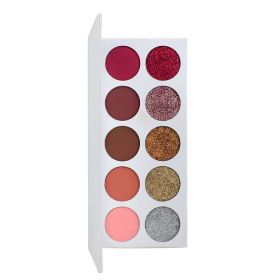 10-color Eyeshadow Palette 5-color Matte Plus 5-color Glitter Powder (Option: 10colors)