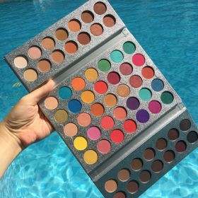 63 Colors High Gloss Matte Eyeshadow Sequins Eye Shadow Plate (Option: B37)