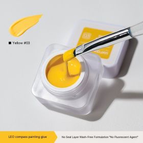 UV Polish Three Primary Colors Painted (Color: Yellow)