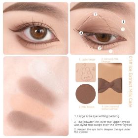 Three Colors Eye Shadow Powder Fine And Easy To Use (Option: 01 Ice Extract Milk Coffee)