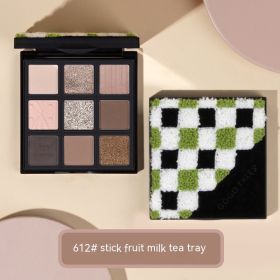 Gold Foil Chocolate Eye Shadow Plate Beginner (Option: 612 Filbert Milk Tea Plate)