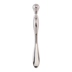 Eye Cream Stick Roller For Face Metal Spatula Puff Applicator Eye Cream Massager Facial Cream Massage Sticks Eye Metal Makeup Spatula Eye Wand 10cm (Color: silver)